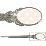 Polka Dots - White on Linen Letter Opener