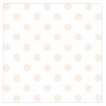 Polka Dots - Linen on White Large Satin Scarf (Square)