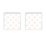 Polka Dots - Linen on White Cufflinks (Square)