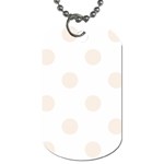 Polka Dots - Linen on White Dog Tag (Two Sides)