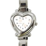 Polka Dots - Linen on White Heart Italian Charm Watch