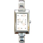 Polka Dots - Linen on White Rectangle Italian Charm Watch