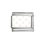 Polka Dots - Linen on White Italian Charm (9mm)