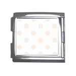 Polka Dots - Linen on White Mega Link Italian Charm (18mm)