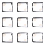 Polka Dots - Linen on White Mega Link Italian Charm (9 pack)