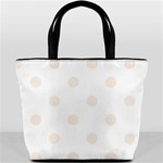 Polka Dots - Linen on White Bucket Bag