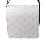 Polka Dots - Linen on White Flap Closure Messenger Bag (L)