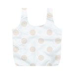 Polka Dots - Linen on White Full Print Recycle Bag (M)