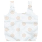 Polka Dots - Linen on White Full Print Recycle Bag (XL)