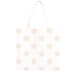 Polka Dots - Linen on White Grocery Light Tote Bag