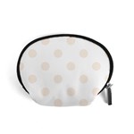 Polka Dots - Linen on White Accessory Pouch (Small)