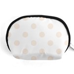 Polka Dots - Linen on White Accessory Pouch (Medium)