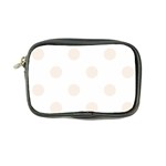 Polka Dots - Linen on White Coin Purse