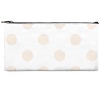 Polka Dots - Linen on White Pencil Case
