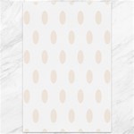 Polka Dots - Linen on White Canvas 12  x 18 