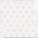 Polka Dots - Linen on White Canvas 16  x 20 