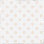 Polka Dots - Linen on White Canvas 20  x 20 
