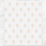Polka Dots - Linen on White Canvas 20  x 24 