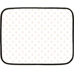 Polka Dots - Linen on White Double Sided Fleece Blanket (Mini)