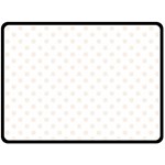 Polka Dots - Linen on White Fleece Blanket (Large) (One Side)