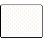 Polka Dots - Linen on White Double Sided Fleece Blanket (Medium) (Two Sides)