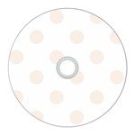 Polka Dots - Linen on White CD Wall Clock