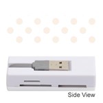 Polka Dots - Linen on White Memory Card Reader (Stick)