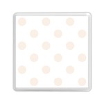 Polka Dots - Linen on White Memory Card Reader with Storage (Square)