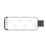 Polka Dots - Linen on White Portable USB Flash (One Side)