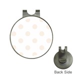 Polka Dots - Linen on White Golf Ball Marker Hat Clip