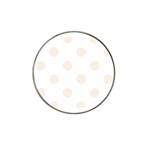 Polka Dots - Linen on White Hat Clip Ball Marker