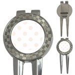 Polka Dots - Linen on White 3-in-1 Golf Divot