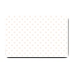 Polka Dots - Linen on White Small Doormat