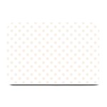 Polka Dots - Linen on White Plate Mat