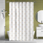 Polka Dots - Linen on White Shower Curtain 48  x 72  (Small)