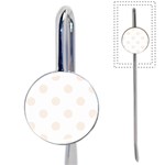 Polka Dots - Linen on White Book Mark