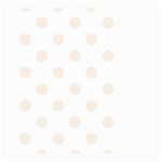 Polka Dots - Linen on White Large Garden Flag (Two Sides)