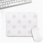 Polka Dots - Linen on White Small Mousepad