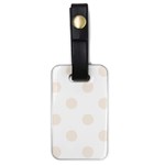 Polka Dots - Linen on White Luggage Tag (One Side)