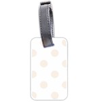 Polka Dots - Linen on White Luggage Tag (Two Sides)