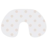 Polka Dots - Linen on White Travel Neck Pillow