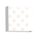 Polka Dots - Linen on White 4 x 4  Acrylic Photo Block