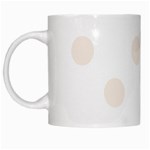 Polka Dots - Linen on White White Mug