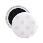 Polka Dots - Linen on White 2.25  Magnet