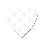 Polka Dots - Linen on White Magnet (Heart)