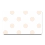 Polka Dots - Linen on White Magnet (Rectangular)