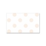 Polka Dots - Linen on White Sticker Rectangular (100 pack)