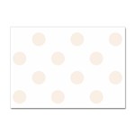 Polka Dots - Linen on White Sticker A4 (100 pack)