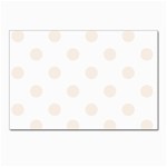 Polka Dots - Linen on White Postcard 4 x 6  (Pkg of 10)