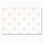 Polka Dots - Linen on White Postcards 5  x 7  (Pkg of 10)